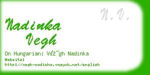 nadinka vegh business card